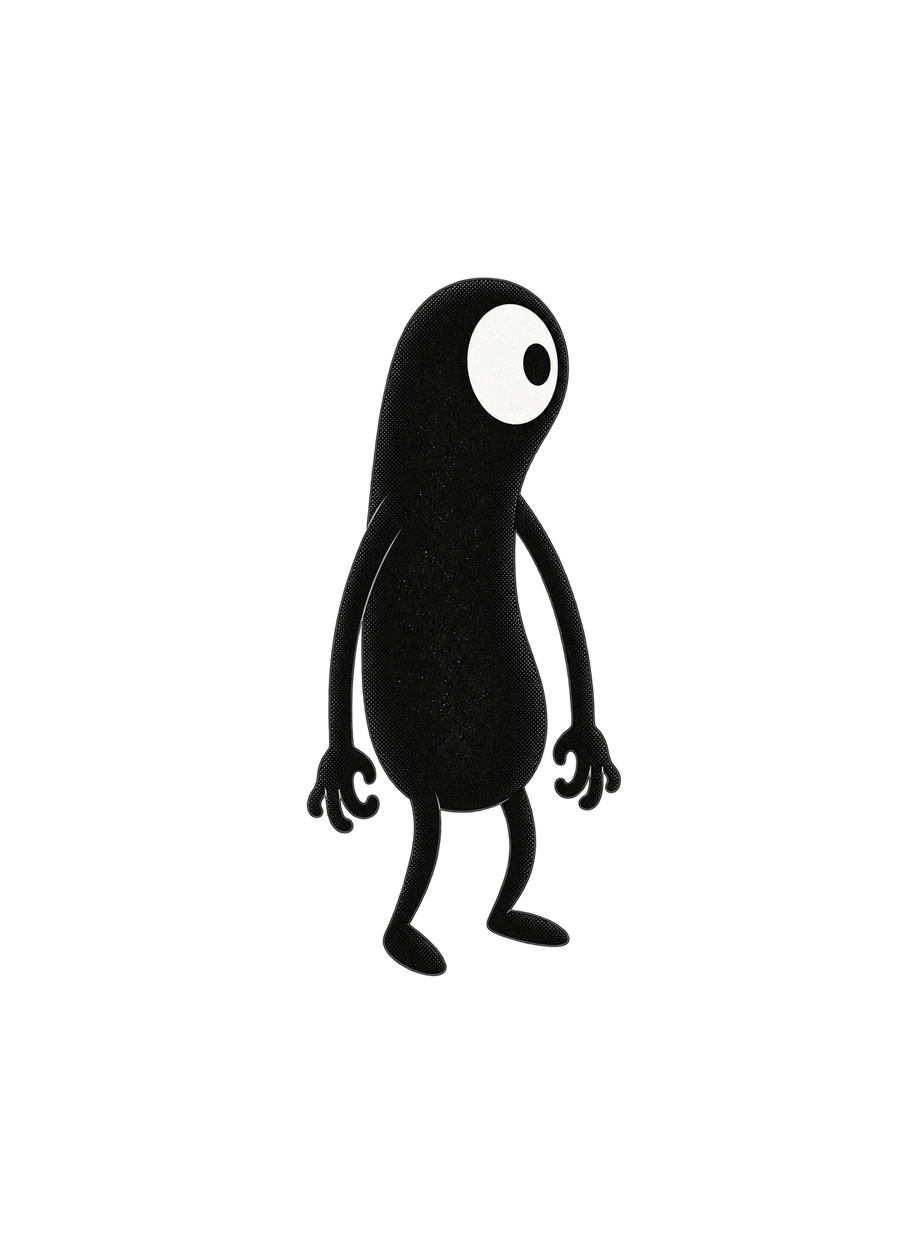 The black body three quarter