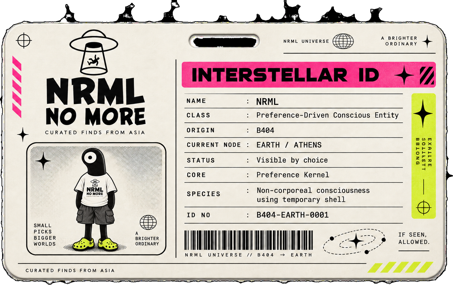 NRML Interstellar ID card
